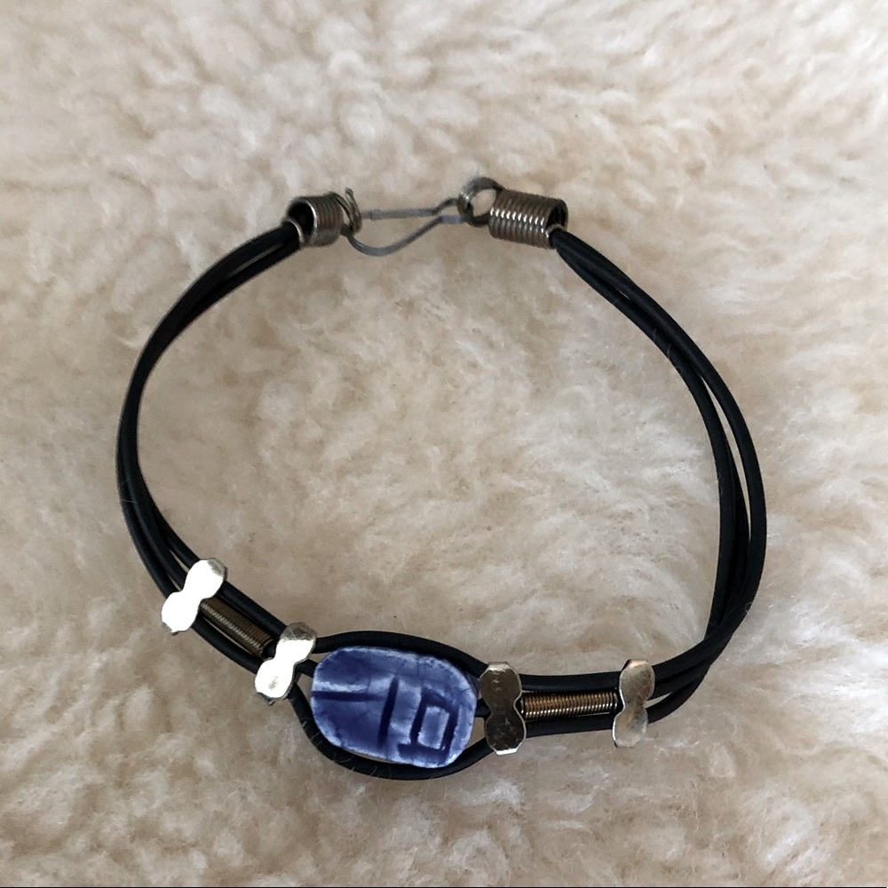 Blue SCARAB  Egyptian bracelet